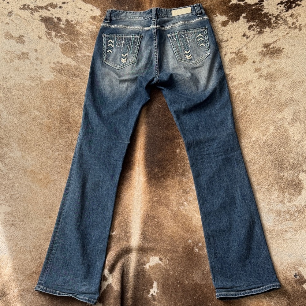 Rock & Roll Cowgirl Blue Boot Cut Jeans 29 x 36 - Picture 3 of 6